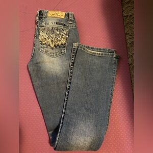 Miss Me Blue boot cut Jeans with Embroidery